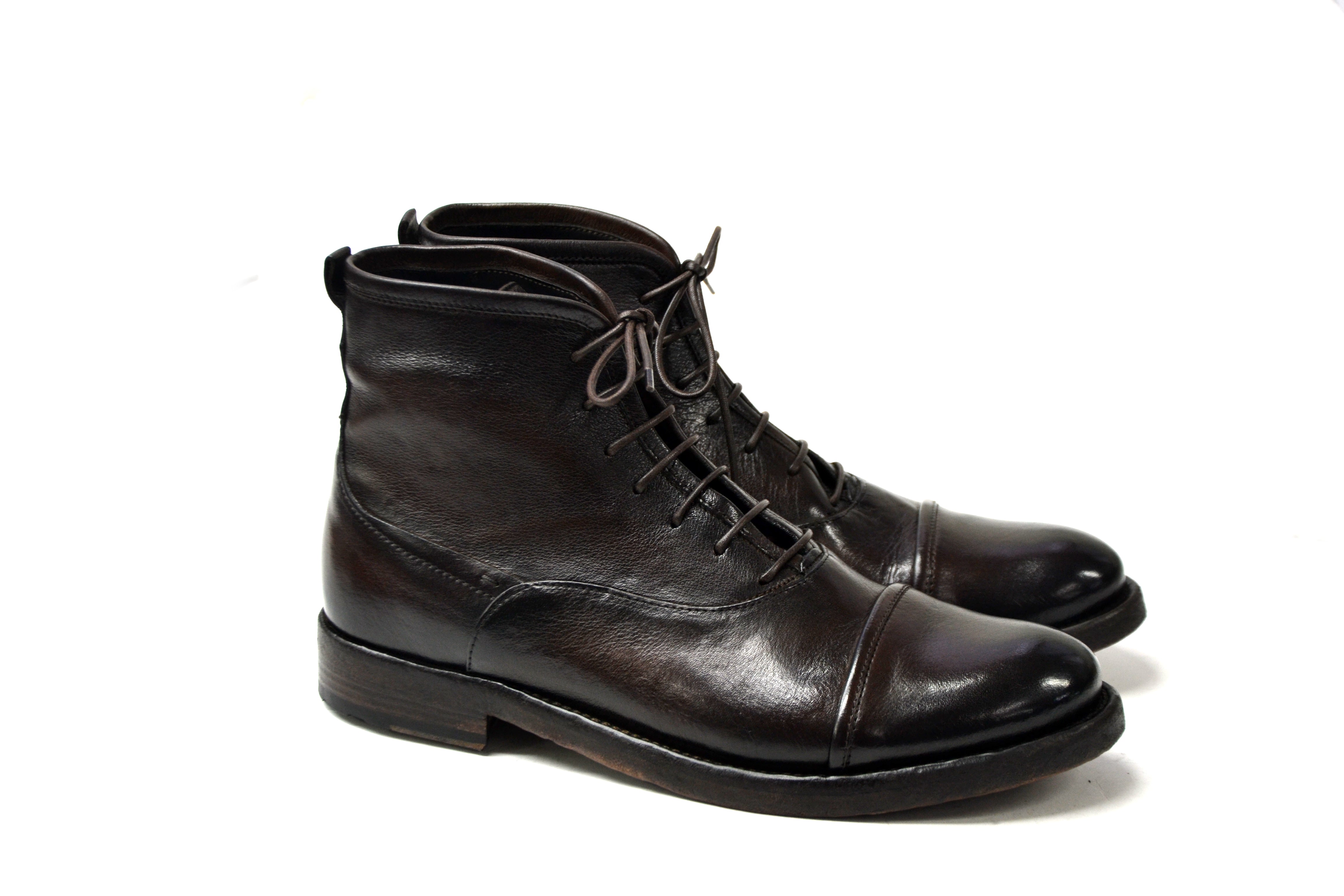 LAST PAIR 42-TESTA DI MORO LACED BOOTS