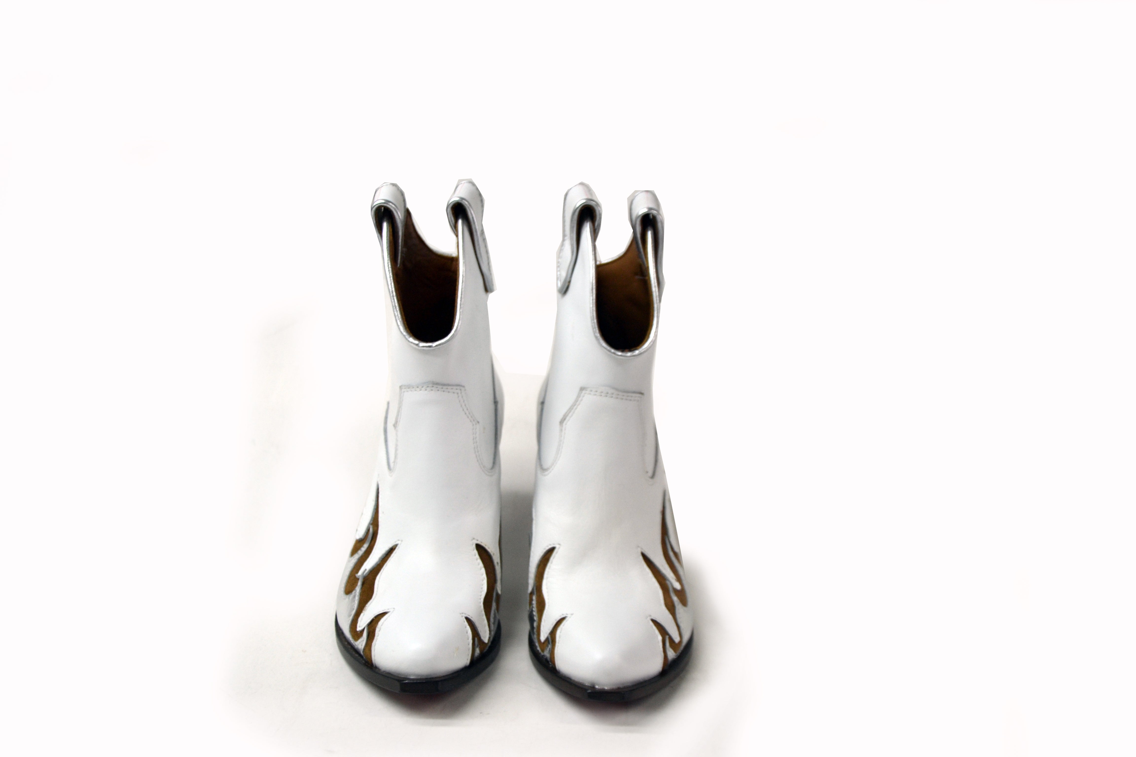 LAST PAIR 36/39/40/41- WHITE FIRE COWBOY BOOTS